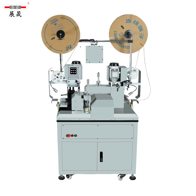 Dual-head wire-arranging terminal machine